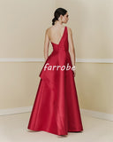 Joskaa Customized Sizes Available Simple Pleat Ruched A-line One-shoulder Long Dresses Bespoke Occasion Dresses Modern Style Fashion (PRE-ORDER)