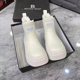 Joskaa 2025  Women Winter White Fur Lined Ankle Boots Anti-slip Thickened Warm Cotton Short Boots Suitable Various Occasions