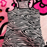 Joskaa Woman Y2K Zebra-stripe Printing emo Aesthetic Halter tops Sling Streetwear Harajuku Punk Vintage Pant Chic Goth 90s Rock Singlet