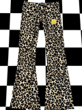 Joskaa Chic punk rock fashion emo leopard printed trousers sexy slim fit Y2K Harajuku American retro aesthetic bottoms print streetwear