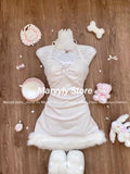 Joskaa Autumn Winter Elegant Sweet 2 Piece Set Women Cute Zipper Hooded Long Sleeve Short Coat Female + Y2k Bow Strap Mini Dress 2025