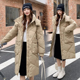 Joskaa 2025 New Winter Jacket Parkas Women White Duck Down Hoodies Puffer Jackets Long Coats Warm Female Casual Windproof Outerwear