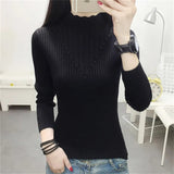 Joskaa Casual Autumn Winter Women Sweaters Turtleneck Long Sleeve Thick Warm Pullovers Fashion Korean Knitwears Basic Jumpers 2025