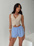 Joskaa Beach House Shorts Blue / White Gingham 2024 New Pant