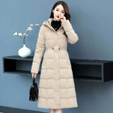 Joskaa Warm Women Winter Hoodies Parkas Jacket Casual Thick Elegants Abrigos Quilted Overcoat Korean Slim New Cotton Padded Parcas Coat