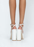 Joskaa Alto Platform Heels Matte White