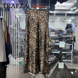 thanksgiving outfit Joskaa 2024 Autumn Winter Women Vintage Satin Leopard Skirts Fashion Casual Elegant Chic Skirts Straight Midi Skirts