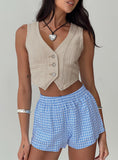 Joskaa Beach House Shorts Blue / White Gingham 2024 New Pant