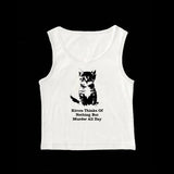 Joskaa Printed tank casual animal pattern chic sexy Y2K crop tops urban beauty mood girl's Harajuku aesthetic fashion women's suspender