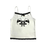 Joskaa Gothic Vintage Punk Aesthetic Women's Bandeau Tops Harajuku Y2K Emo Girls Crop Tops Sexy Slim Chic Fashion Sleeveless Streetwear