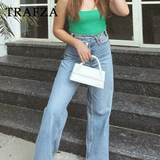 thanksgiving outfit Joskaa 2024 Autumn Winter Casual Women Jeans Fashion Streetwear Vintage Pockets Tierred High Waist Chic Ladies Long Denim Pants