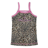 Joskaa Leopard print suspender tank lace letters hip-hop punk sexy casual European and American Y2K vest emotional slim sweetheart tops