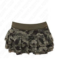 Joskaa Camouflage Chic Woman Skirt Slim Rock Y2K Hip Hop Harajuku Tide Mini High Street Short Bottoms Vintage Punk Fashion Tiered Skirt