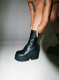 Joskaa Windsor Smith Found Black Stretch Sock Boots