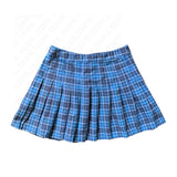 Joskaa Y2k Summer Women's dress Fashion Academy girls chic and elegant aesthetic women A line mini blue plaid pleated skirt Hot Girl