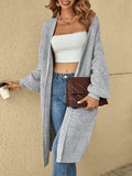 christmas outfit Joskaa New Women's Solid Color Sweater Cardigan Long Sweater