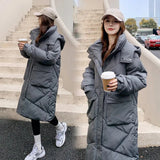 Joskaa 2025 New Winter Jacket Parkas Women White Duck Down Hoodies Puffer Jackets Long Coats Warm Female Casual Windproof Outerwear