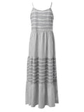 Joskaa Tiered Striped Sleeveless Cami Dress