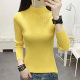 Joskaa Casual Autumn Winter Women Sweaters Turtleneck Long Sleeve Thick Warm Pullovers Fashion Korean Knitwears Basic Jumpers 2025