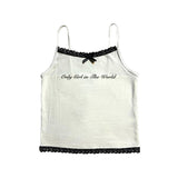 Joskaa Goth retro hottie slim fit sexy camisole top grunge punk hip hop aesthetic sleeveless crop top Y2K harajuku emo girls streetwear