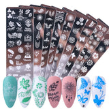 Joskaa 1pcs Nail Stamping Plates Flower Leaf Geometry Animals Image Stamp Templates Dreamcatch Manicure Print Stencil Tools LYSTZN01-12