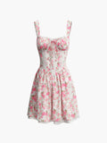 Joskaa Floral Tie Waist Short Dress