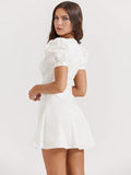 Joskaa Puff Sleeve Short Shirt Dress