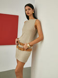 Joskaa Maillard Belted Sleeveless Short Dress