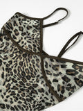 Joskaa Semi-Sheer Leopard Print Cami Long Dress