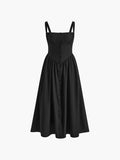 Joskaa Elegant Sleeveless Square Neck Midi Dress