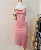 Joskaa Unique Sheath Spaghetti Straps Pink th Grade Homecoming Dresses Hoco Dress (PRE-ORDER)