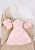 Joskaa Strapless A-Line Short Pink Homecoming Dress Birthday Outfit (PRE-ORDER)