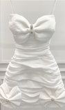 Joskaa Strappy Bandeau Midi Dress White Homecoming Dress (PRE-ORDER)