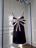 Joskaa Unique A line Straps Satin Black Homecoming Dress th Birthday Outfits (PRE-ORDER)