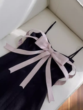 Joskaa Unique A line Straps Satin Black Homecoming Dress th Birthday Outfits (PRE-ORDER)