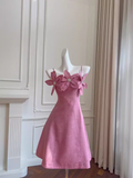 Joskaa Unique A line Straps Pink Homecoming Dress th Birthday Outfit (PRE-ORDER)