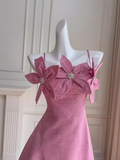 Joskaa Unique A line Straps Pink Homecoming Dress th Birthday Outfit (PRE-ORDER)