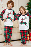 Joskaa Christmas Contrast Color Plaid Print Pullover Parent-child Outfit