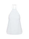 Joskaa Flutter Halter Top White