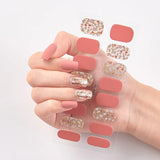 Joskaa-16 Tips/Sheet Glitter Series Shiny Manicure Decoracion Designed Nail Art Stickers 2020 Nail Decoration Nail Wraps Shiny