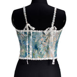 duo costume ideas Yarn-Dyed Jacquard Peony Lace Shoulder Strap Internet Celebrity Versatile Front Strap Bra