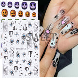 men’s fall fashion 2024 20.24 Million Holy Festival Nail Sticker 3D Cartoon Funny Skull Spider Blood Drop Nail Adhesive Sticker