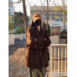 winter outfits men Suit Woolen Coat Women's Autumn and Winter Woolen Coat Thickened Small Short High-Grade Shoulder