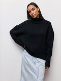 fall brunch outfit 050 Women's New Sweater Loose Half Turtleneck Autumn and Winter Russian Sweater