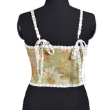 duo costume ideas Yarn-Dyed Jacquard Peony Lace Shoulder Strap Internet Celebrity Versatile Front Strap Bra