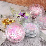 Joskaa Iridescent Snowflakes Nail Glitter Sequins Mixed AB Chunky Paillette Winter Slices Spangles DIY Decoration Manicure Flakes LYS47