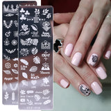 Joskaa 1pcs Nail Stamping Plates Flower Leaf Geometry Animals Image Stamp Templates Dreamcatch Manicure Print Stencil Tools LYSTZN01-12