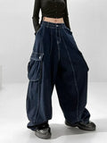 Back To School Joskaa Baggy Cargo Jeans Y2k Women Hip Hop Fashion Oversize Pockets Kpop Straight Wide Leg Denim Trouser Harajuku Vintage Pants