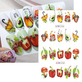 Joskaa 12pcs Autumn Ladybug Nail Water Decals Halloween Pumpkin Adhesive Nail Supplies Manicure Stickers Sliders For Nails Decoration