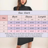 Joskaa Women Winter Dress Turtleneck Pullover Solid Color Long Sleeve Mid Length Knitted Sweater High Neck Dress For Women Temperament